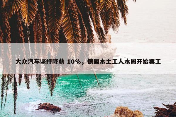 大众汽车坚持降薪 10%，德国本土工人本周开始罢工