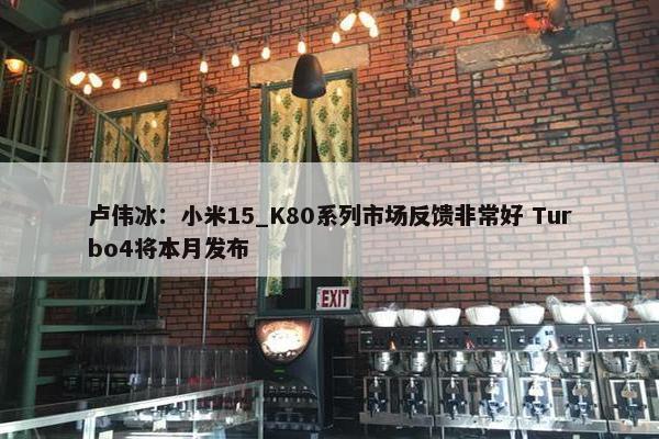 卢伟冰：小米15_K80系列市场反馈非常好 Turbo4将本月发布