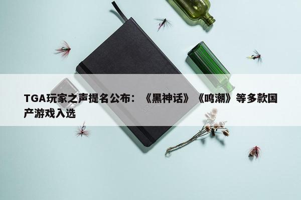 TGA玩家之声提名公布：《黑神话》《鸣潮》等多款国产游戏入选