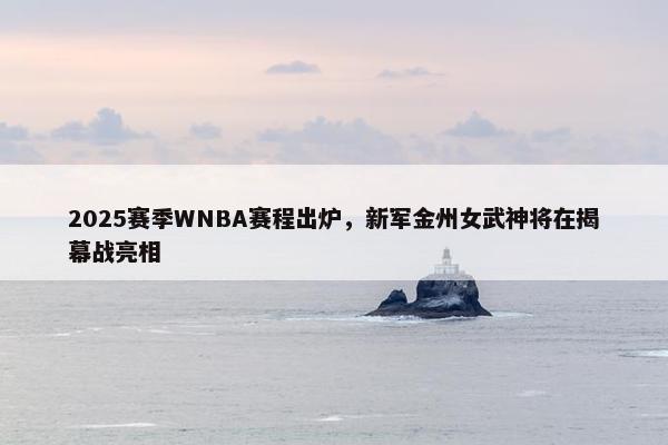 2025赛季WNBA赛程出炉，新军金州女武神将在揭幕战亮相