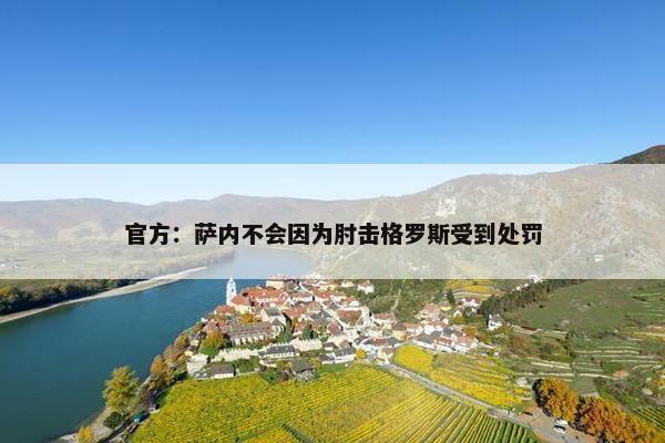 官方：萨内不会因为肘击格罗斯受到处罚