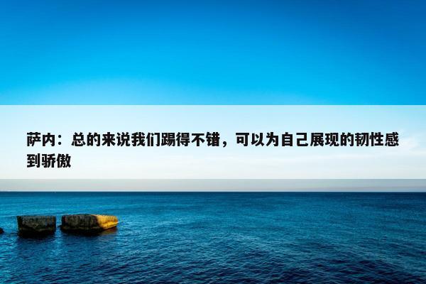 萨内：总的来说我们踢得不错，可以为自己展现的韧性感到骄傲