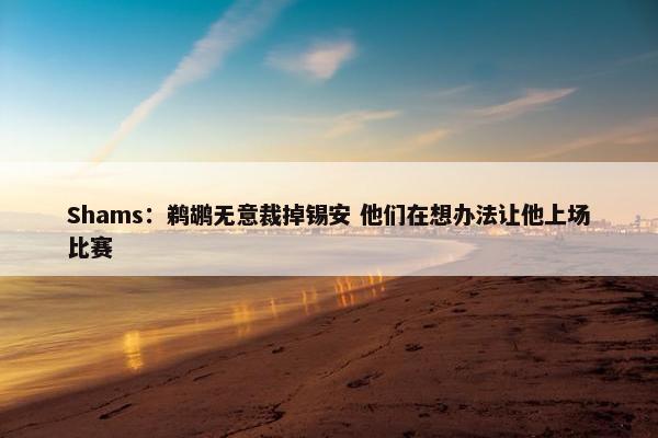 Shams：鹈鹕无意裁掉锡安 他们在想办法让他上场比赛