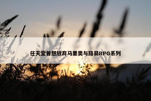 任天堂曾想放弃马里奥与路易RPG系列