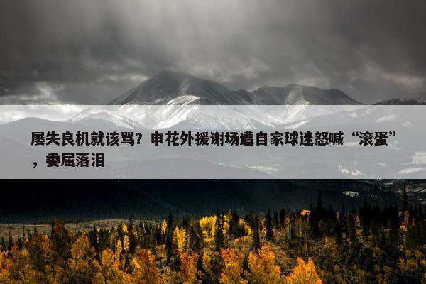 屡失良机就该骂？申花外援谢场遭自家球迷怒喊“滚蛋”，委屈落泪