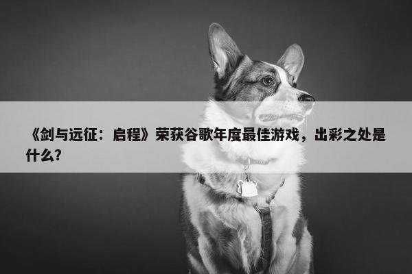 《剑与远征：启程》荣获谷歌年度最佳游戏，出彩之处是什么？