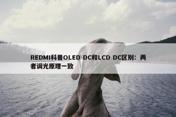 REDMI科普OLED DC和LCD DC区别：两者调光原理一致