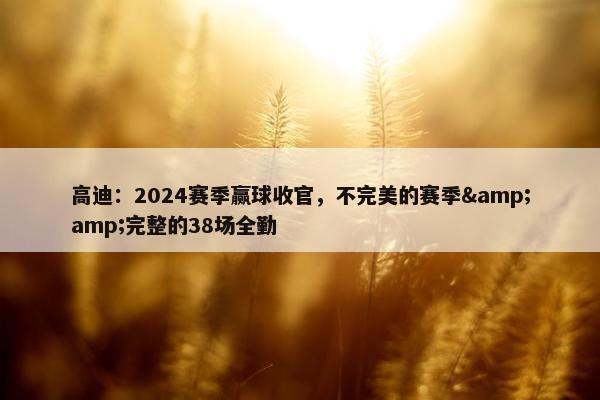 高迪：2024赛季赢球收官，不完美的赛季&amp;完整的38场全勤