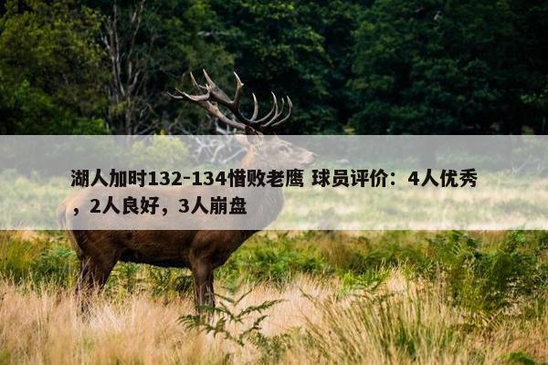 湖人加时132-134惜败老鹰 球员评价：4人优秀，2人良好，3人崩盘