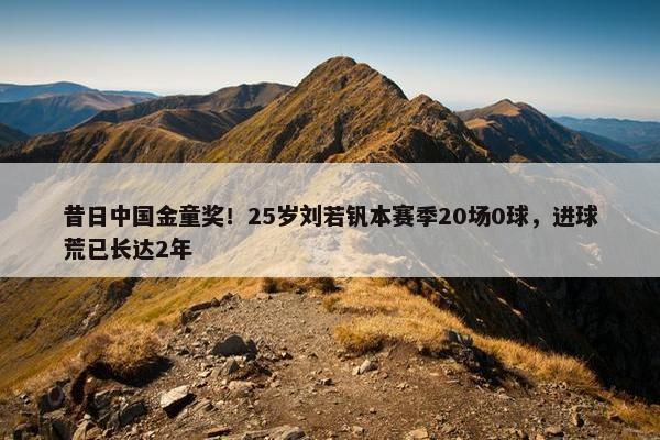 昔日中国金童奖！25岁刘若钒本赛季20场0球，进球荒已长达2年