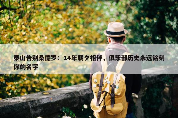 泰山告别桑德罗：14年朝夕相伴，俱乐部历史永远铭刻你的名字