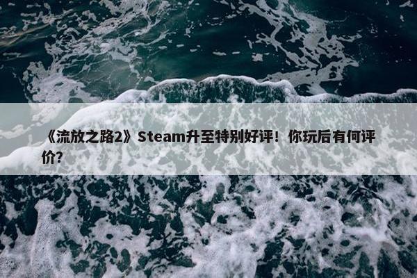 《流放之路2》Steam升至特别好评！你玩后有何评价？