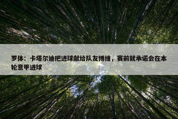 罗体：卡塔尔迪把进球献给队友博维，赛前就承诺会在本轮意甲进球