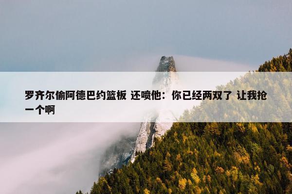 罗齐尔偷阿德巴约篮板 还喷他：你已经两双了 让我抢一个啊