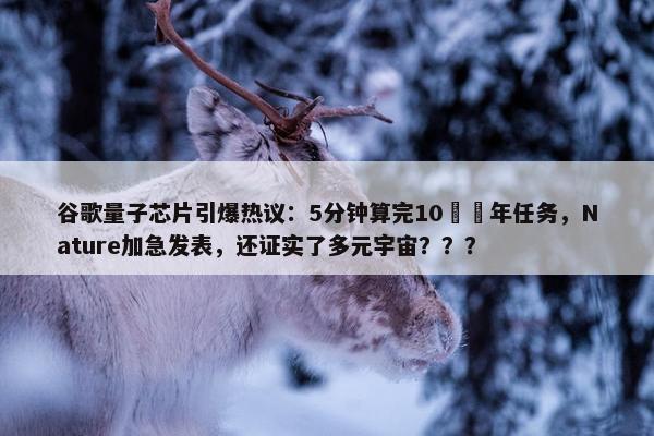 谷歌量子芯片引爆热议：5分钟算完10²⁵年任务，Nature加急发表，还证实了多元宇宙？？？