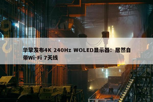 华擎发布4K 240Hz WOLED显示器：居然自带Wi-Fi 7天线