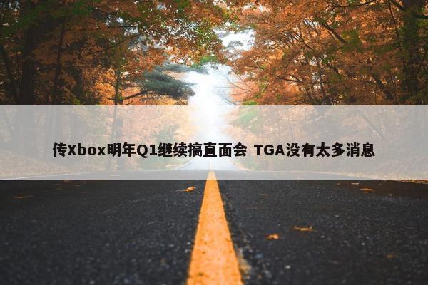 传Xbox明年Q1继续搞直面会 TGA没有太多消息