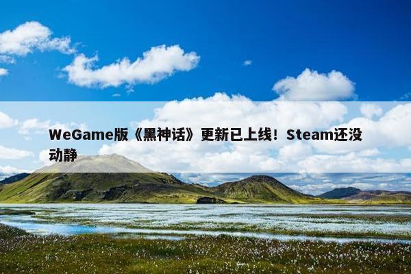 WeGame版《黑神话》更新已上线！Steam还没动静