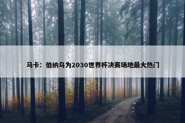 马卡：伯纳乌为2030世界杯决赛场地最大热门