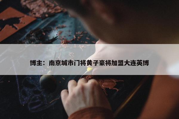 博主：南京城市门将黄子豪将加盟大连英博