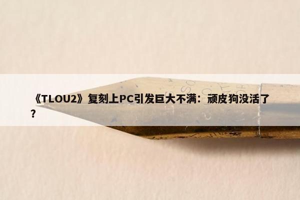 《TLOU2》复刻上PC引发巨大不满：顽皮狗没活了？