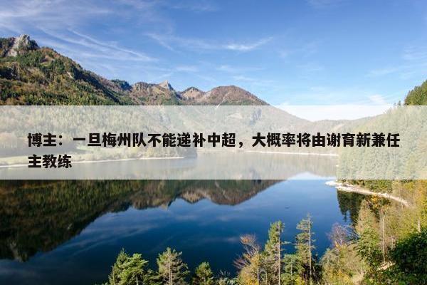 博主：一旦梅州队不能递补中超，大概率将由谢育新兼任主教练