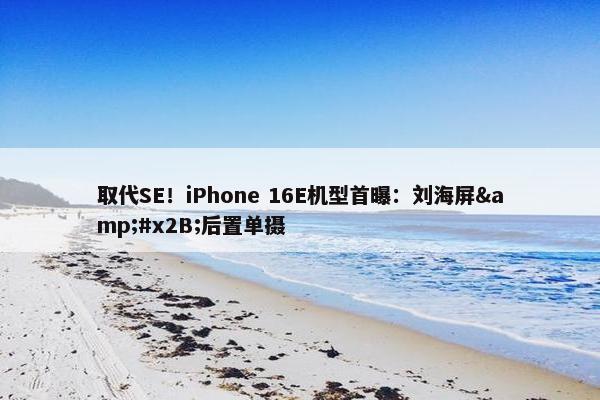 取代SE！iPhone 16E机型首曝：刘海屏&#x2B;后置单摄