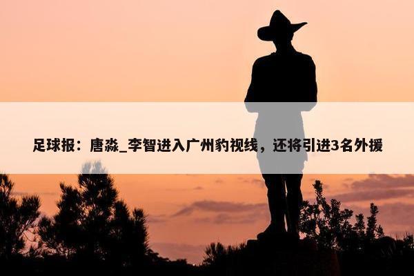 足球报：唐淼_李智进入广州豹视线，还将引进3名外援