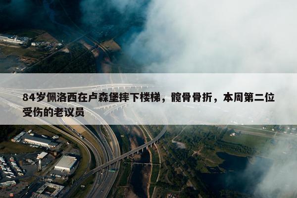 84岁佩洛西在卢森堡摔下楼梯，髋骨骨折，本周第二位受伤的老议员