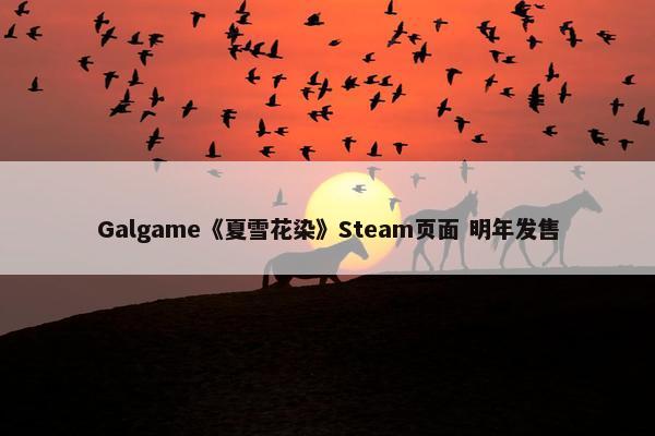 Galgame《夏雪花染》Steam页面 明年发售