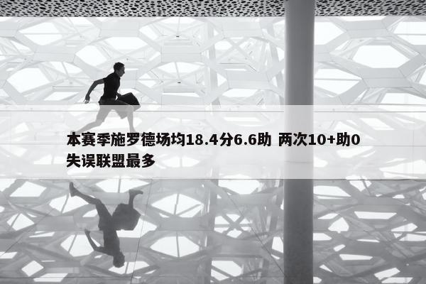 本赛季施罗德场均18.4分6.6助 两次10+助0失误联盟最多