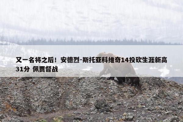 又一名将之后！安德烈-斯托亚科维奇14投砍生涯新高31分 佩贾督战