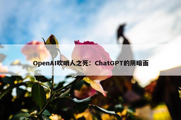 OpenAI吹哨人之死：ChatGPT的阴暗面