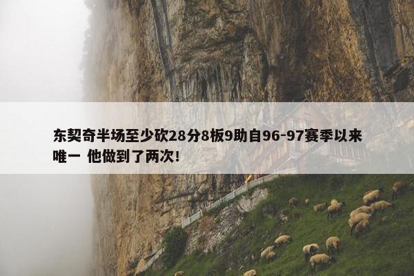 东契奇半场至少砍28分8板9助自96-97赛季以来唯一 他做到了两次！