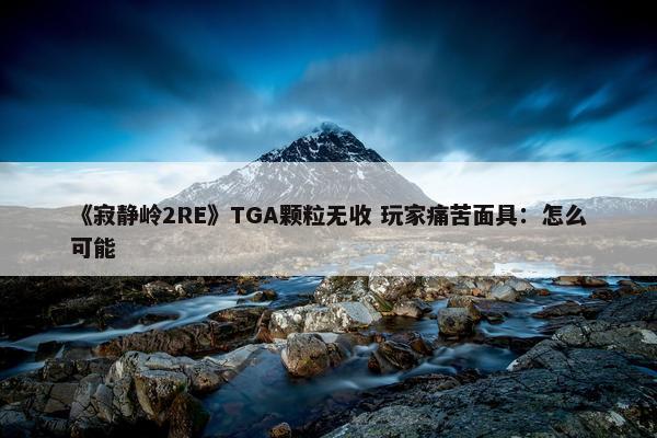 《寂静岭2RE》TGA颗粒无收 玩家痛苦面具：怎么可能