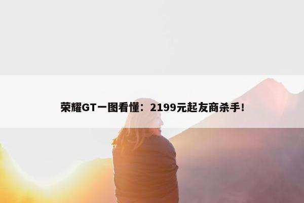 荣耀GT一图看懂：2199元起友商杀手！