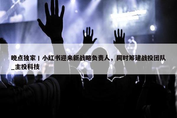 晚点独家丨小红书迎来新战略负责人，同时筹建战投团队_主投科技