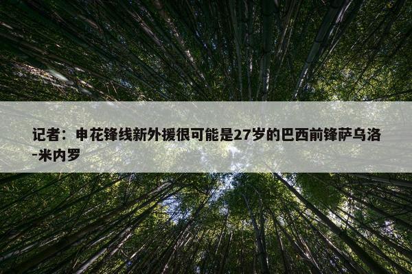 记者：申花锋线新外援很可能是27岁的巴西前锋萨乌洛-米内罗