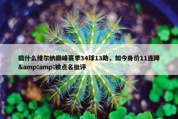 搞什么维尔纳巅峰赛季34球13助，如今身价11连降&amp;被点名批评