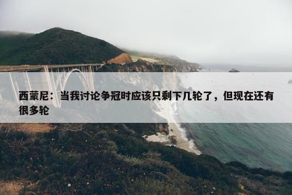 西蒙尼：当我讨论争冠时应该只剩下几轮了，但现在还有很多轮