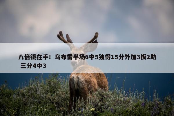 八倍镜在手！乌布雷半场6中5独得15分外加3板2助 三分4中3