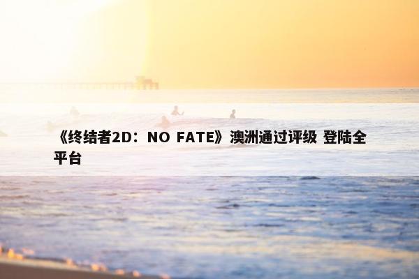 《终结者2D：NO FATE》澳洲通过评级 登陆全平台