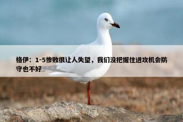 格伊：1-5惨败很让人失望，我们没把握住进攻机会防守也不好