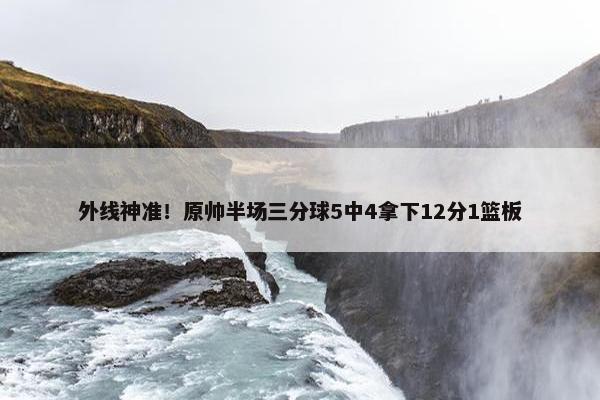 外线神准！原帅半场三分球5中4拿下12分1篮板