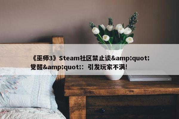 《巫师3》Steam社区禁止谈&quot;觉醒&quot;：引发玩家不满!