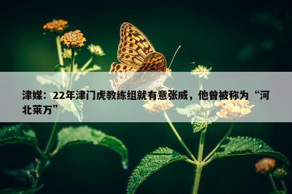 津媒：22年津门虎教练组就有意张威，他曾被称为“河北莱万”