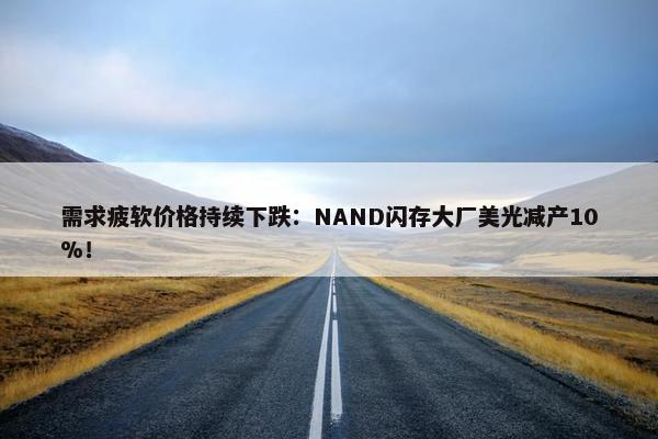 需求疲软价格持续下跌：NAND闪存大厂美光减产10%！